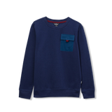 Boys Camp Fleece Pocket Crewneck